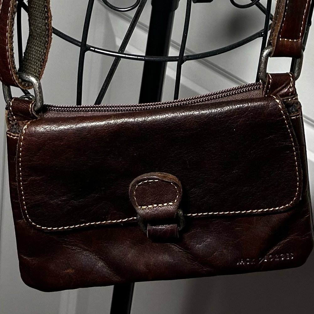 Jack George's‎ Brown Leather Crossbody Bag